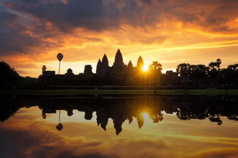 Angkor Wat at sunrise, Cambodia