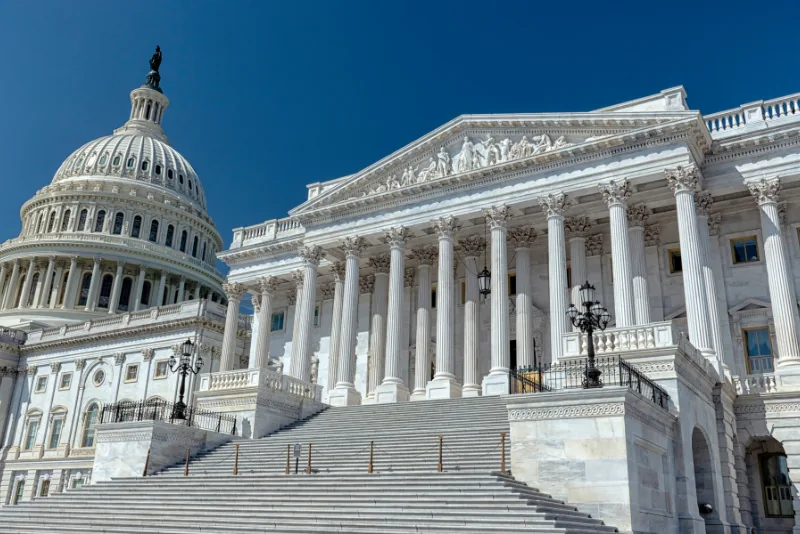 The US Senate wing of the Capitol building, where the Finance Committee approved the TAS Act
